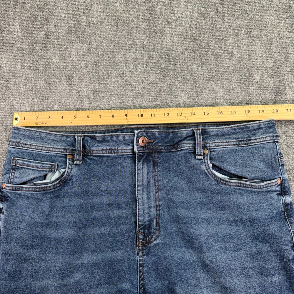 TPJ The Perfect Jean Mens 40x30 Blue Thick Thicc Stretch Denim Medium Wash - Picture 7 of 16